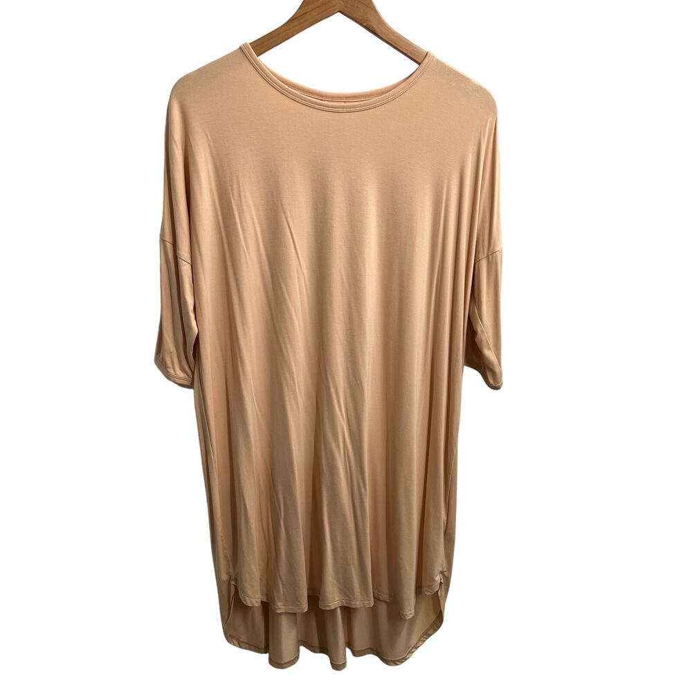 Nine Space Lightweight Minimilist Loungewear Dress Soft & Smooth Peach Size Med